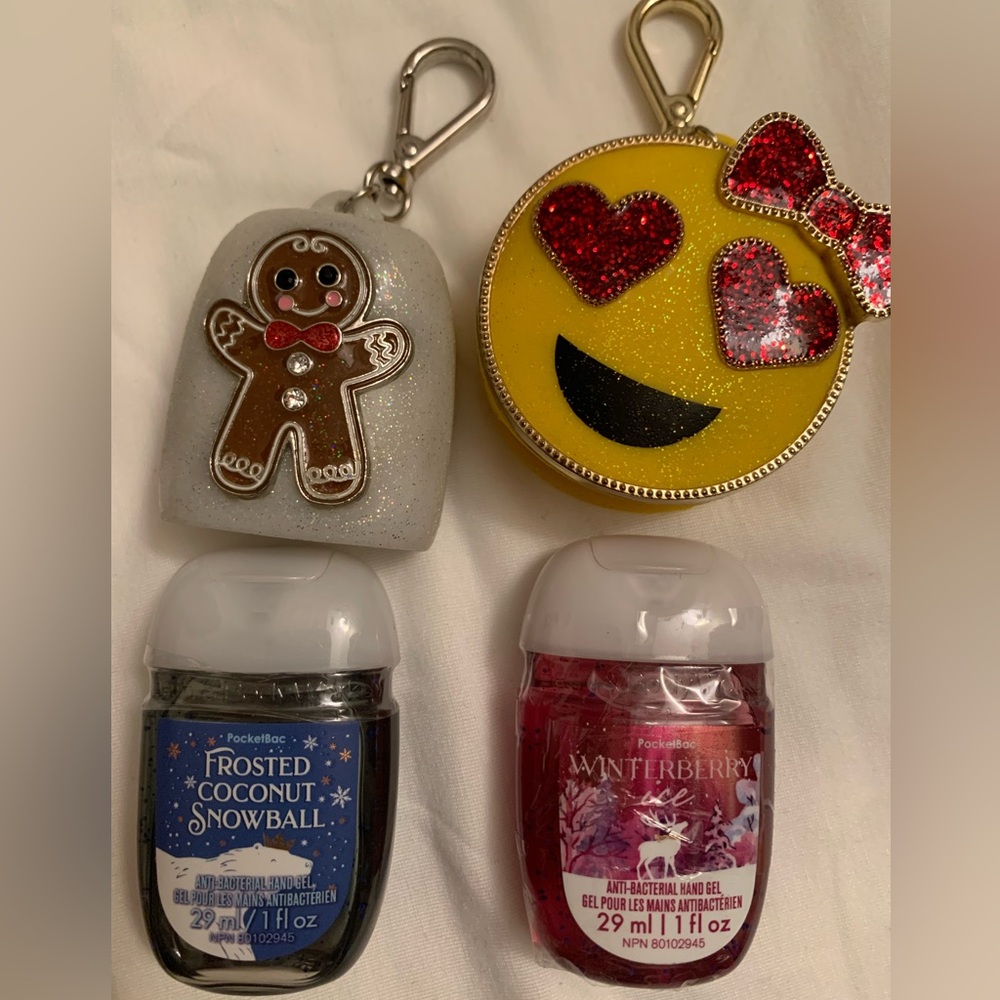 Emoji and Gingerbread Hand Sanitizer Holders